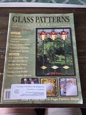 Glass Patterns Quarterly Holiday Issue - Green Cover with Stained Glass Panel